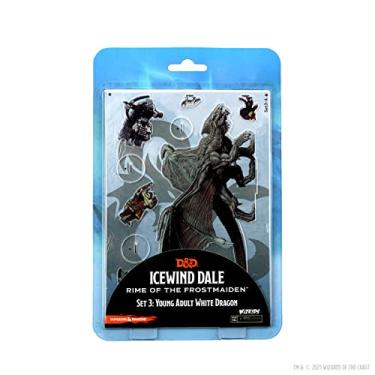 Imagem de Miniaturas D&D Ídols of The Realms: Ice wind Dale: Rime of The Frostmaiden: 2D Set 3 (Dragão Branco Adulto Jovem)