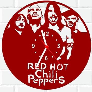 Imagem de Relógio Parede Vinil Lp ou Mdf Red Hot Chili Peppers 1
