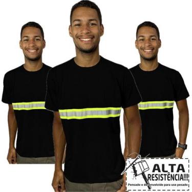 Imagem de Camiseta Resistente Com Faixa Refletivo Malha Fria Uniforme Profission
