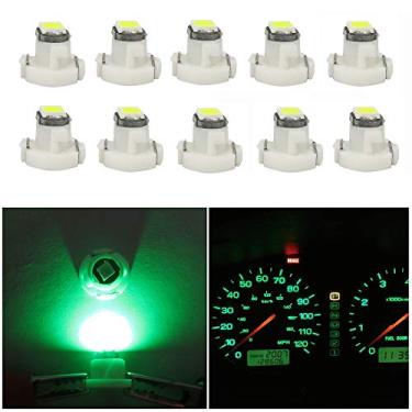 Imagem de WLJH 10x Verde T3 Neo Wedge Led 3030 SMD Chip 8 mm Base Car Instrumento Cluster Luz Painel Medidor HVAC Aquecedor AC Controle Climático Lâmpadas Indicação de Interruptor Interior Lâmpada Substituição
