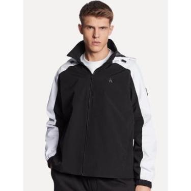 Imagem de Jaqueta Calvin Klein Jeans Bomber Hoodie Colorblock Preta-Masculino