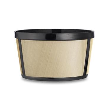 Imagem de Filtro de café reutilizável para cesta de 4 a 5 xícaras serve para máquinas de café Mr. Coffee, Cuisinart, Black & Decker, Hamilton Beach, aço inoxidável, livre de BPA