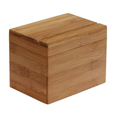 Imagem de Oceanstar Bamboo Recipe Box with Divider, Natural