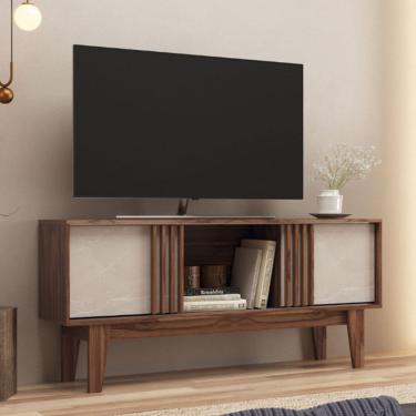 Imagem de Rack para TV Até 60 Polegadas Ripado Wengue/Petra - Decibal