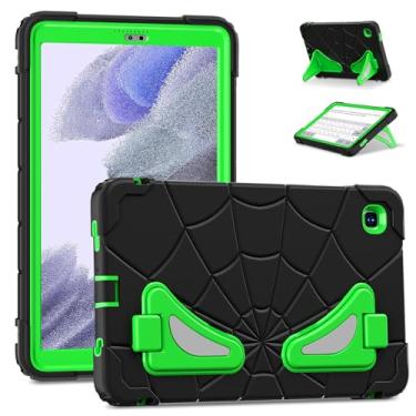 Imagem de FONREST Capa infantil robusta para Samsung Galaxy Tab A7 Lite (SM-T225/T220) 2021 22.1 cm à prova de choque PC à prova de choque + capa armadura híbrida de silicone resistente com suporte duplo para