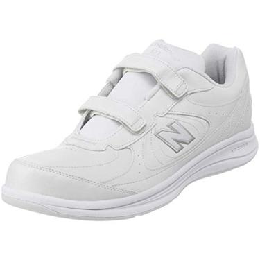 Imagem de New Balance Tênis de caminhada masculino 577 V1 com gancho e laço, Branco/Branco, 9 Wide