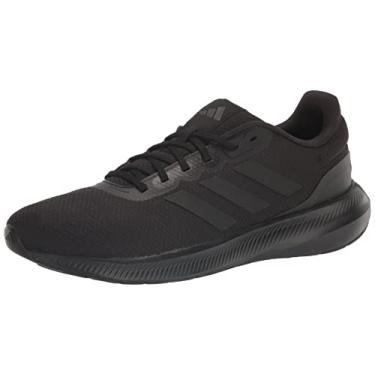 Imagem de adidas Tênis masculino Run Falcon 3.0, Preto/Preto/Carbono, 41