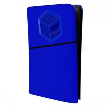 Imagem de Adequado para case de PS5 Slim Digital Edition, painel com aberturas de resfriamento, capa protetora anti-riscos e à prova de poeira, painéis laterais de reposição ABS de alta qualidade. (azul escuro)