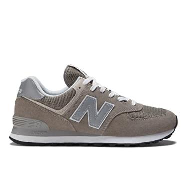 Imagem de New Balance Tênis masculino 574 Core, Cinza/branco, 4.5 Wide