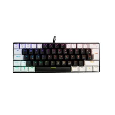 Imagem de Teclado Gamer mecânico Warrior Royal Precision, Black and White Edition, ABNT2, TC314, WARRIOR