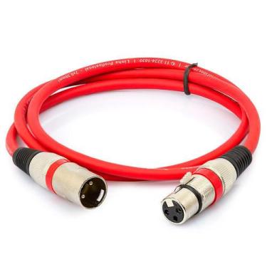 Imagem de Cabo Canon Macho x Fêmea Balanceado Vermelho - 30 Metros - CIRILO CABO