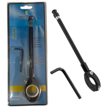 Imagem de Antena Corta Pipa Retrátil Aço Inox  Moto Guidão Preto - RC