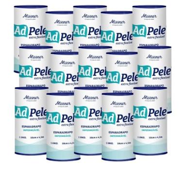 Imagem de Esparadrapo Impermeável Branco AdPele 10 cm x 4,5 m (MISSNER) - KIT COM 15 UNIDADES