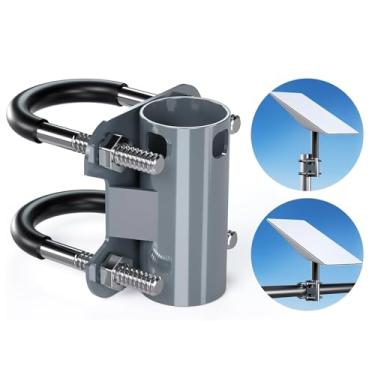 Imagem de Montagem Em Poste RV para Starlink GEN 2 V2, Suporte Starlink Com Adaptador de Tubo, Montagem Em Poste de Antena Starlink, Faixa Ajustável 0,18-1,97” para Poste, Teto, SUV