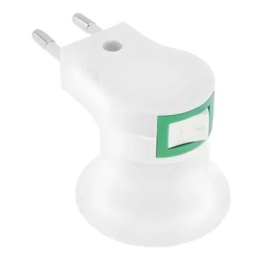 Imagem de Adaptador de Lâmpada Soquete E27 Bocal Tomada Botão Liga Desliga Bivol