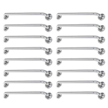 Imagem de Alça de Apoio Inox Barra 80cm Kit 16 Unidades Cadeirante Idoso Deficie