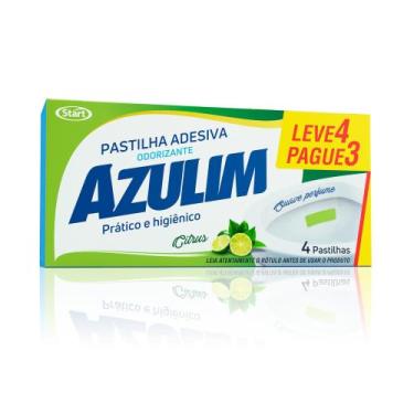 Imagem de Pastilha Adesiva Azulim citrus Odorizador Sanitário leve 4 paque 3 - S