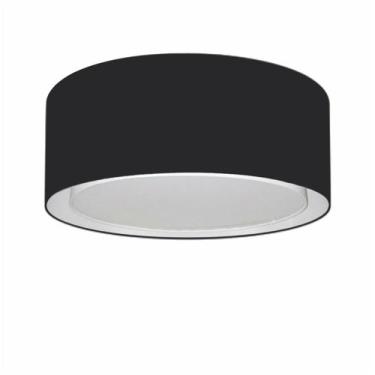 Imagem de Plafon Duplo Cilíndrico Md-3036 Cúpula em Tecido 50x25cm Preto - Bivol