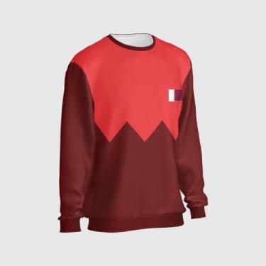 Imagem de Blusa de Moletom Copa Bandeira Catar Esportivo Time Conforto - Bueno S
