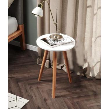 Imagem de Móvel Lateral Luxuoso Off White Mesinha Pés Palito - Colomi