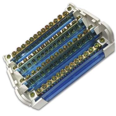 Imagem de Bloco de Distribuição Modular 4 Barramentos de 15 Furos 125a para Tril
