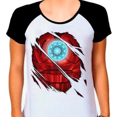 Imagem de Camiseta homem de ferro feminina - DESIGN CAMISETAS, Raglan, P