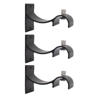 Imagem de KIT 3 Suportes Para Varão Wave Alumínio Perfil Invertido 19mm - DECOR 