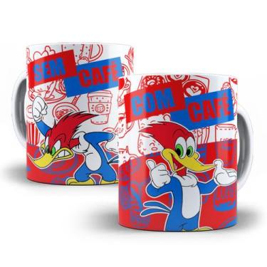 Imagem de Caneca Pica Pau Desenho Com Café Sem Café Porcelana - Tio da Caneca