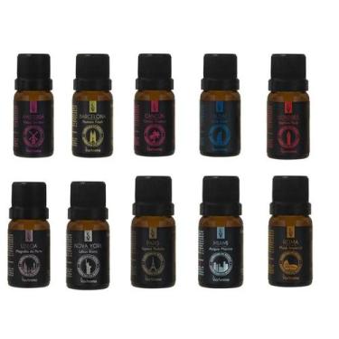 Imagem de Kit 10 Essencias Linha Mundo - 10Ml - Via Aroma