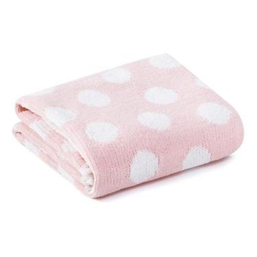 Imagem de Manta Tricô Baby Hipoalérgica Para Bebe Menino E Menina - LOANI, Rosa