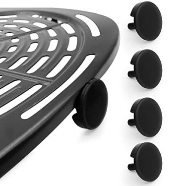 Imagem de ALJ Peças de reposição de pára-choques de borracha para fritadeiras Ninja Air, 4 peças de pés de borracha premium, abas de borracha, peças de silicone para Ninja Air Fryer Grill Pan Plate Tray