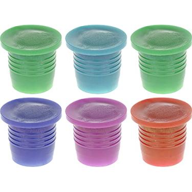 Imagem de Rolha de garrafa de vinho - pacote com 6 - cortiça de plástico de licor - Rolhas de bebida para garrafa de vidro