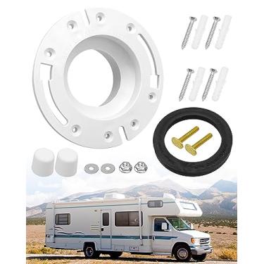 Imagem de Flange de vaso sanitário RV de 7,6 cm substitui 385345892 com kit de vedação de vaso sanitário RV substitui 38531652 Apto para Dometic 300 310 320 8700 500 Plus 2000 Series Thetfor Aria Deluxe
