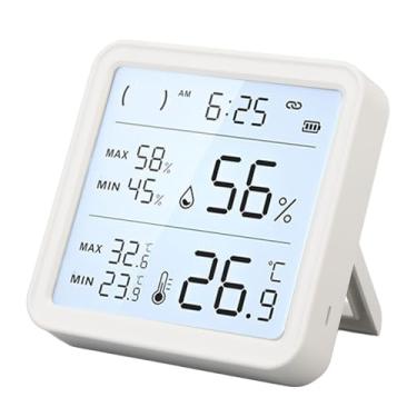 Imagem de Termômetro Higrômetro Interno, Higrômetro Digital Termômetro Interno Medidor de Umidade Termômetro Ambiente, Monitores Digitais de Temperatura e Umidade, para Casa, Quarto,