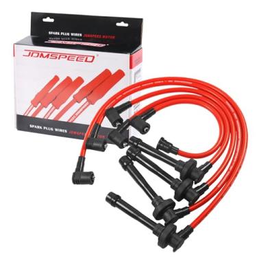 Imagem de JDMSPEED Novo conjunto de fio de vela de ignição para Honda Civic Del Sol EG EK EJ D15 D16 Spiral Core 92-00