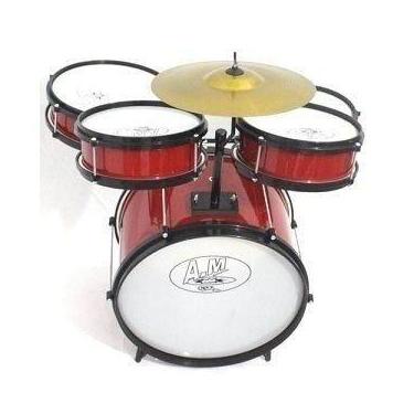 Imagem de Bateria Infantil Profissional ROCK BABY (AM) - Vermelha