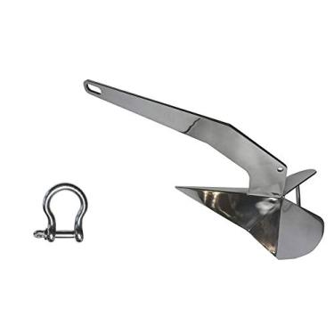 Imagem de Âncora Delta 316 de aço inoxidável, 10 kg, âncora de barco polida de grau marítimo com 8 mm de arco.