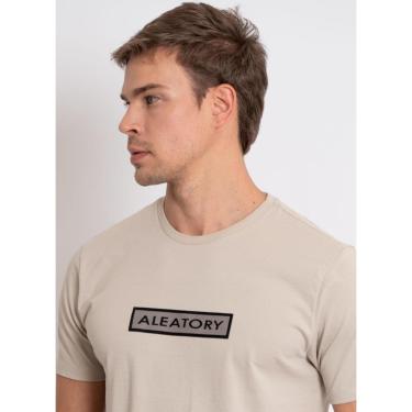 Imagem de Camiseta Estampada Aleatory MC Chest Bege-Masculino