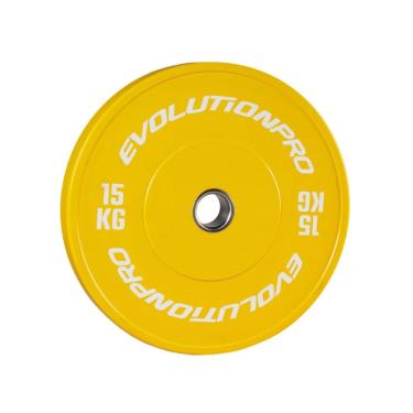 Imagem de Par Anilha Olímpica Bumper Amarelo 15Kg