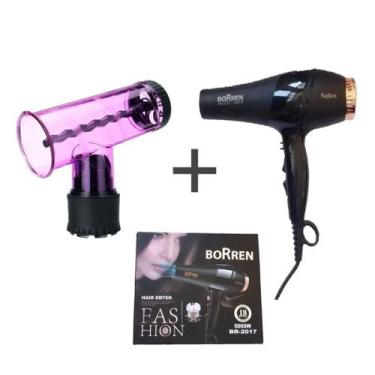 Imagem de Kit SECADOR DE CABELO 220v + Difusor para secador cachos envio imediat