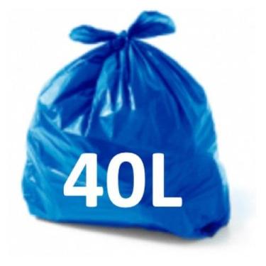 Imagem de Saco de Lixo Azul 40 Litros com 100 Unidades - casa limpa