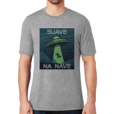 Imagem de Camiseta Suave na nave - Foca na Moda, Cinza, G