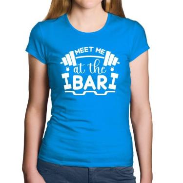 Imagem de Baby Look Algodão Meet Me At The Bar - Foca na Moda, Azul, G