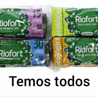Imagem de Saco de lixo azul ecológico 15 litros  - Riofort