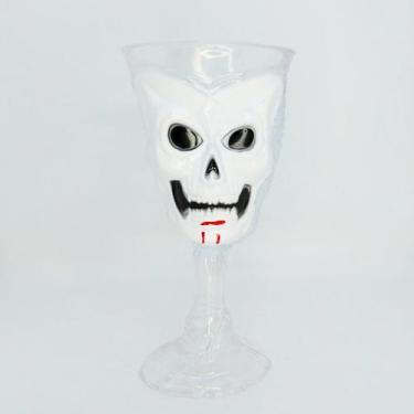 Imagem de Taça Halloween - Branca com Transparente - Caveira - 250ml - 1 unidade