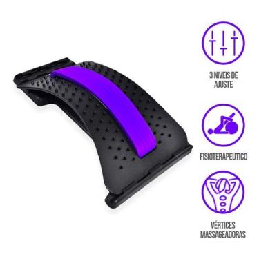 Imagem de Suporte Alongamento lombar corretor postura alivio coluna cor variada 