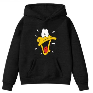 Imagem de Moletom Infantil Pato Lino Desenho Infância Bolso Canguru com Capuz - 