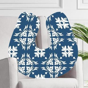 Imagem de Almofada para Amamentação Travesseiro para Bebê Azul - Ev Baby