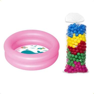 Imagem de Piscina Infantil Para Criança Bebês 28 litros + 25 Bolinhas coloridas 