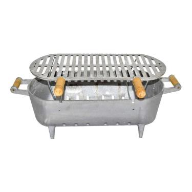 Imagem de Churrasqueira Alumínio Fundido Grosso Sem Tampa E Suporte